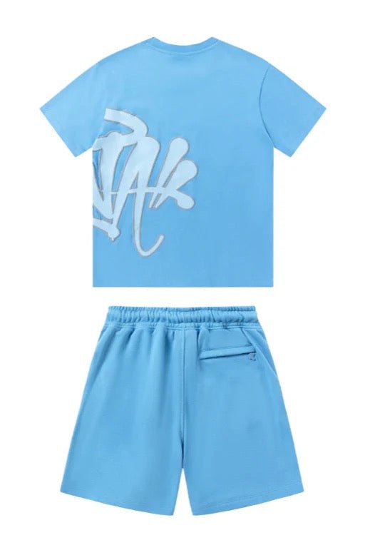 'Graffiti' Short Set Babyblue
